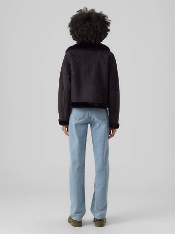 Vero Moda Kunstleren jas "Peggy" zwart