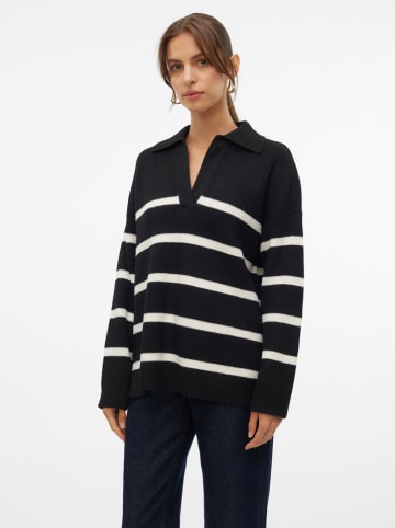 Vero Moda Sweter "Luna" w kolorze czarno-białym
