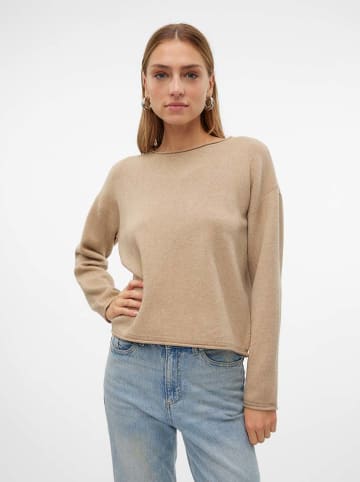 Vero Moda Sweter "Gold" w kolorze beżowym