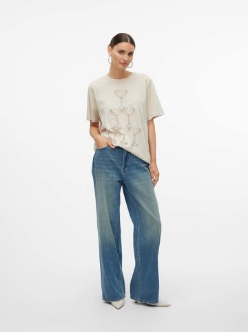 Vero Moda Koszulka "Ezra" w kolorze beżowym