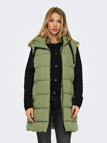 ONLY Doorgestikte bodywarmer groen