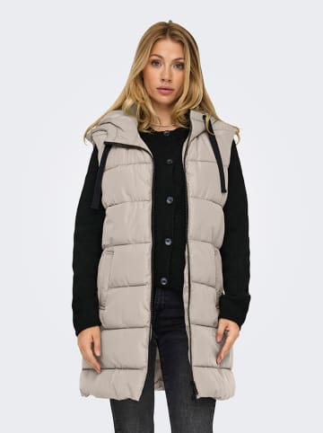 ONLY Doorgestikte bodywarmer grijs