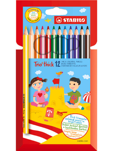 STABILO Kleurpotloden driehoekig "STABILO Trio dick" - 12 stuks
