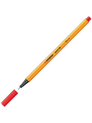 STABILO 2-delige set: fineliners "STABILO Point 88" rood - 2x 3 stuks