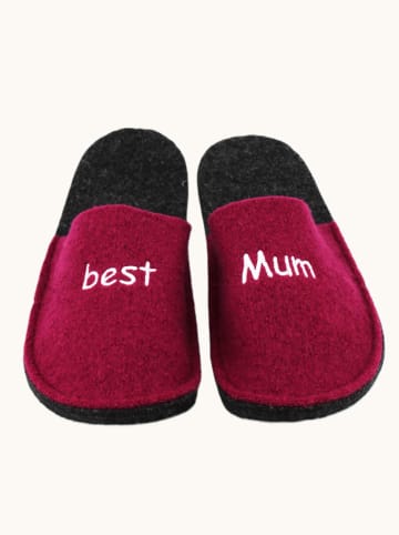 kitz pichler Hausschuhe "Happy best Mum" in Rot
