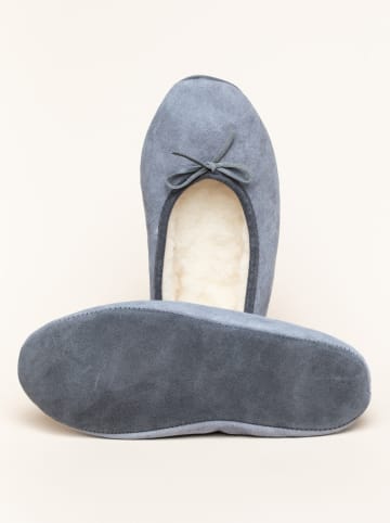 kitz-pichler Leder-Hausschuhe "Sabrina" in Blau