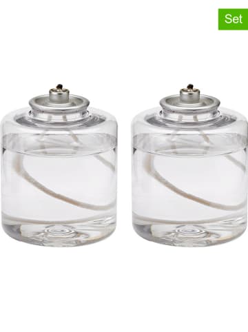 RIG-TIG 2-delige set: olielantaarn-inzetten "Hygge" - (H)8 x Ø 6 cm