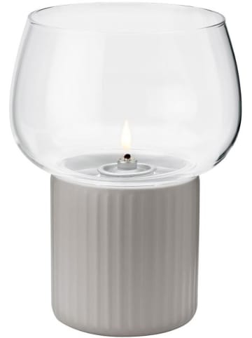 RIG-TIG Öllaterne ''Hygge'' in Grau - Ø 12 cm