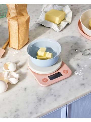 RIG-TIG Keukenweegschaal "Foodie" lichtroze - (B)13,5 x (H)3,1 x (D)17 cm