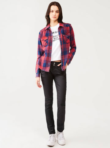 LTB Blouse donkerblauw/rood