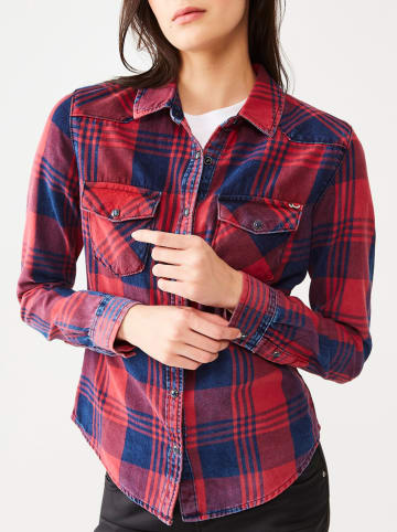 LTB Blouse donkerblauw/rood