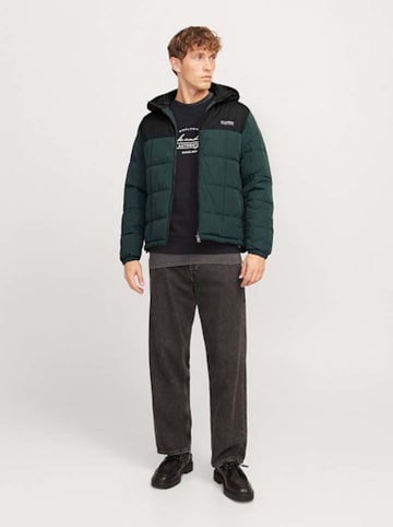 Jack & Jones Winterjas zwart/donkergroen