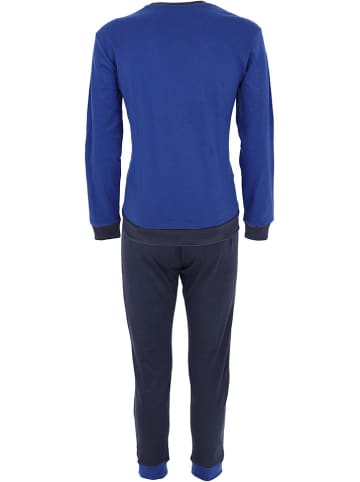 COTONELLA Piżama w kolorze niebiesko-granatowym