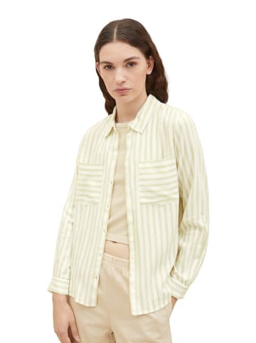 Tom Tailor Blouse lichtgroen/wit