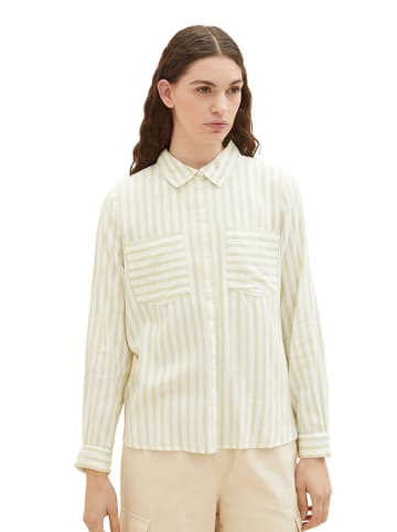 Tom Tailor Blouse lichtgroen/wit