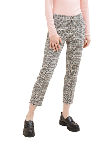 TOM TAILOR Denim Hose in Grau/ Beige