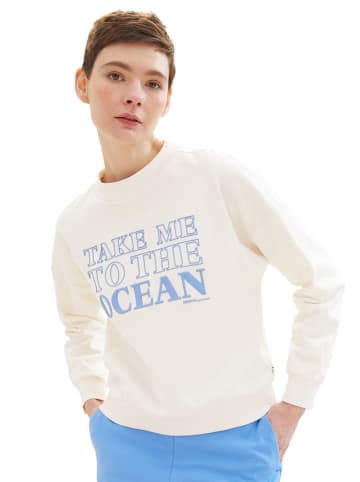 TOM TAILOR Denim Sweatshirt in Creme