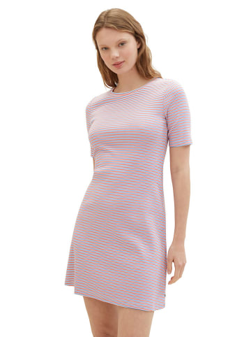 Tom Tailor Jurk rood/wit/blauw