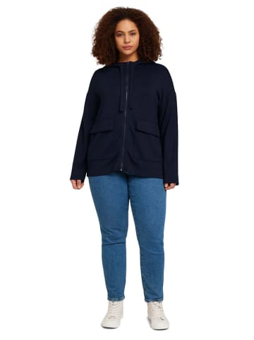 Tom Tailor Sweatjacke in Dunkelblau