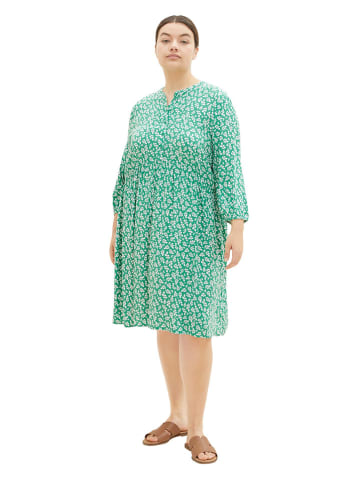 Tom Tailor Jurk groen/wit