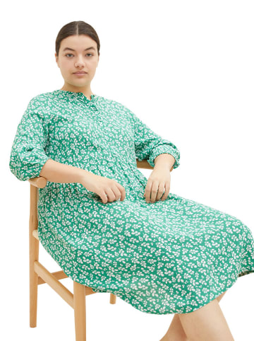 Tom Tailor Jurk groen/wit