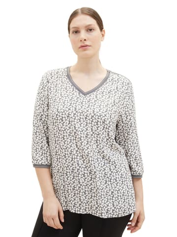 Tom Tailor Longsleeve in Grau/ Creme