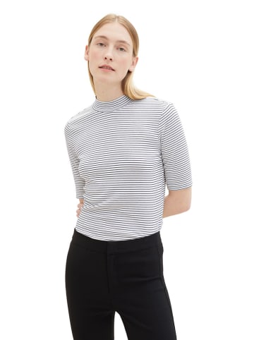 Tom Tailor Shirt wit/zwart