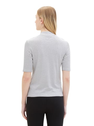 Tom Tailor Shirt in Weiß/ Schwarz
