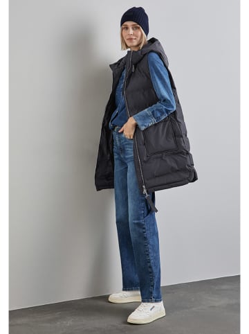 Street One Doorgestikte bodywarmer donkerblauw