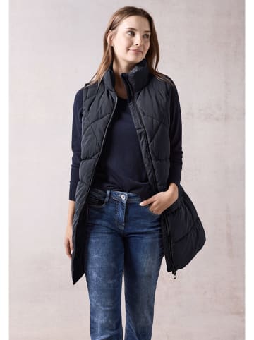 Cecil Doorgestikte bodywarmer donkerblauw