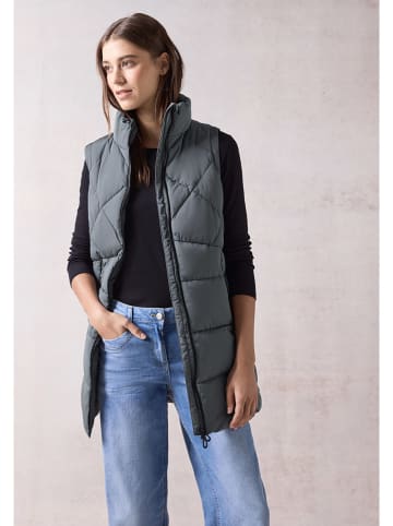 Cecil Doorgestikte bodywarmer grijs