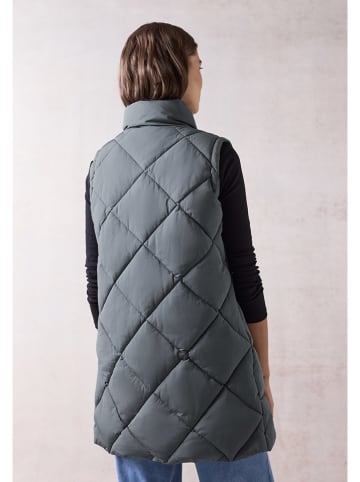 Cecil Doorgestikte bodywarmer grijs