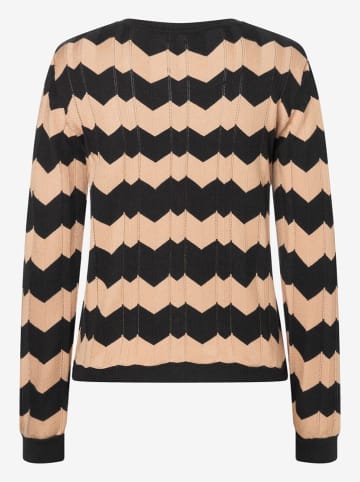 More & More Cardigan in Schwarz/ Hellbraun