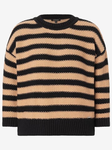 More & More Pullover in Schwarz/ Hellbraun