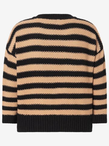 More & More Pullover in Schwarz/ Hellbraun