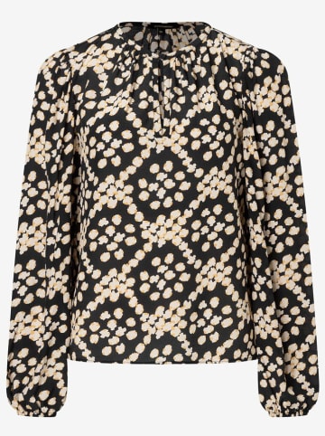 More & More Bluse in Schwarz/ Beige