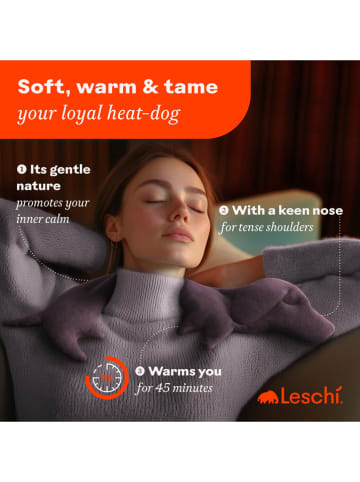 Leschi Kruik voor buik en rug "Hond Winston" - (B)52 x (H)20 x (D)4 cm