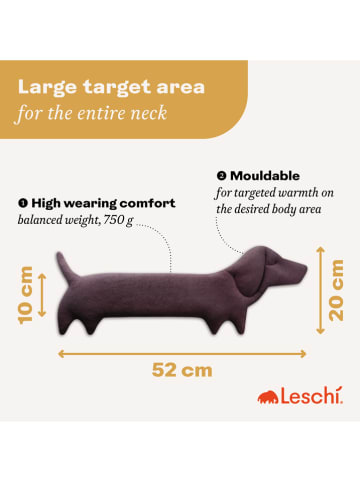 Leschi Kruik voor buik en rug "Hond Winston" - (B)52 x (H)20 x (D)4 cm