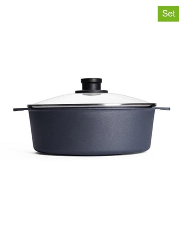 Woll 2tlg. Set: Bräter in Anthrazit - 3,7 l
