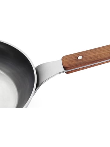 Woll Braadpan zilverkleurig/lichtbruin - (H)5 x Ø 28 cm