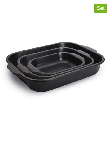 Woll 3-delige set: ovenschalen zwart