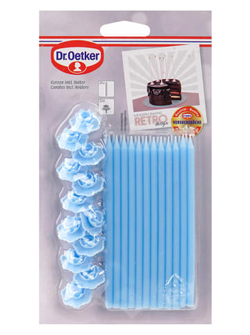 Dr. Oetker 2er-Set: Geburtstagskerzen "Retro" - 2 x 24 Stück (Überraschungsprodukt)