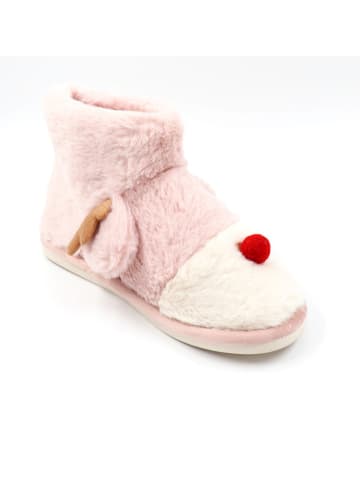 Confly Pantoffels lichtroze/crème