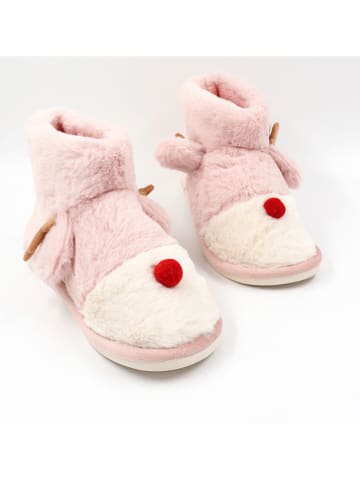 Confly Pantoffels lichtroze/crème