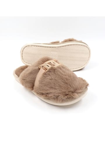 Confly Pantoffels lichtbruin