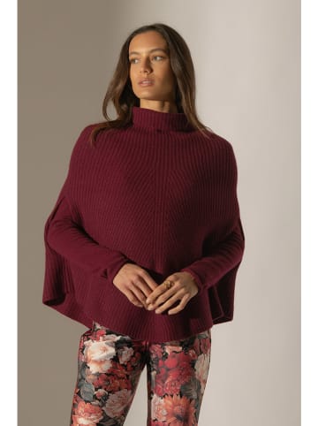 Perfect Cashmere Kasjmieren poncho "Gache" bordeaux