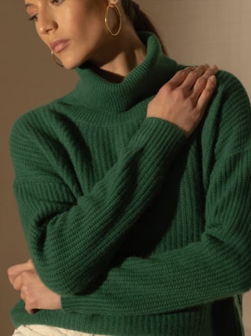 Perfect Cashmere Kaschmir-Rollkragenpullover "Senge" in Grün