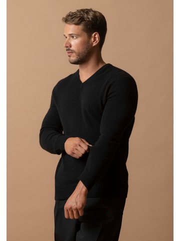 Perfect Cashmere Kasjmieren trui "Enzo" zwart