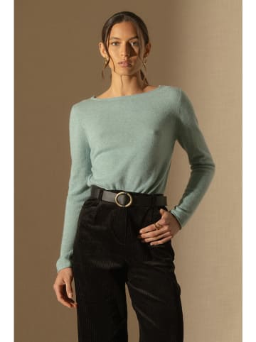 Perfect Cashmere Kasjmier trui "Megan" mintgroen
