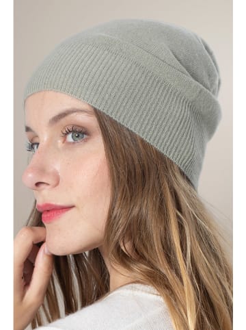 Perfect Cashmere Kaszmirowa czapka beanie "Faith" w kolorze szarym